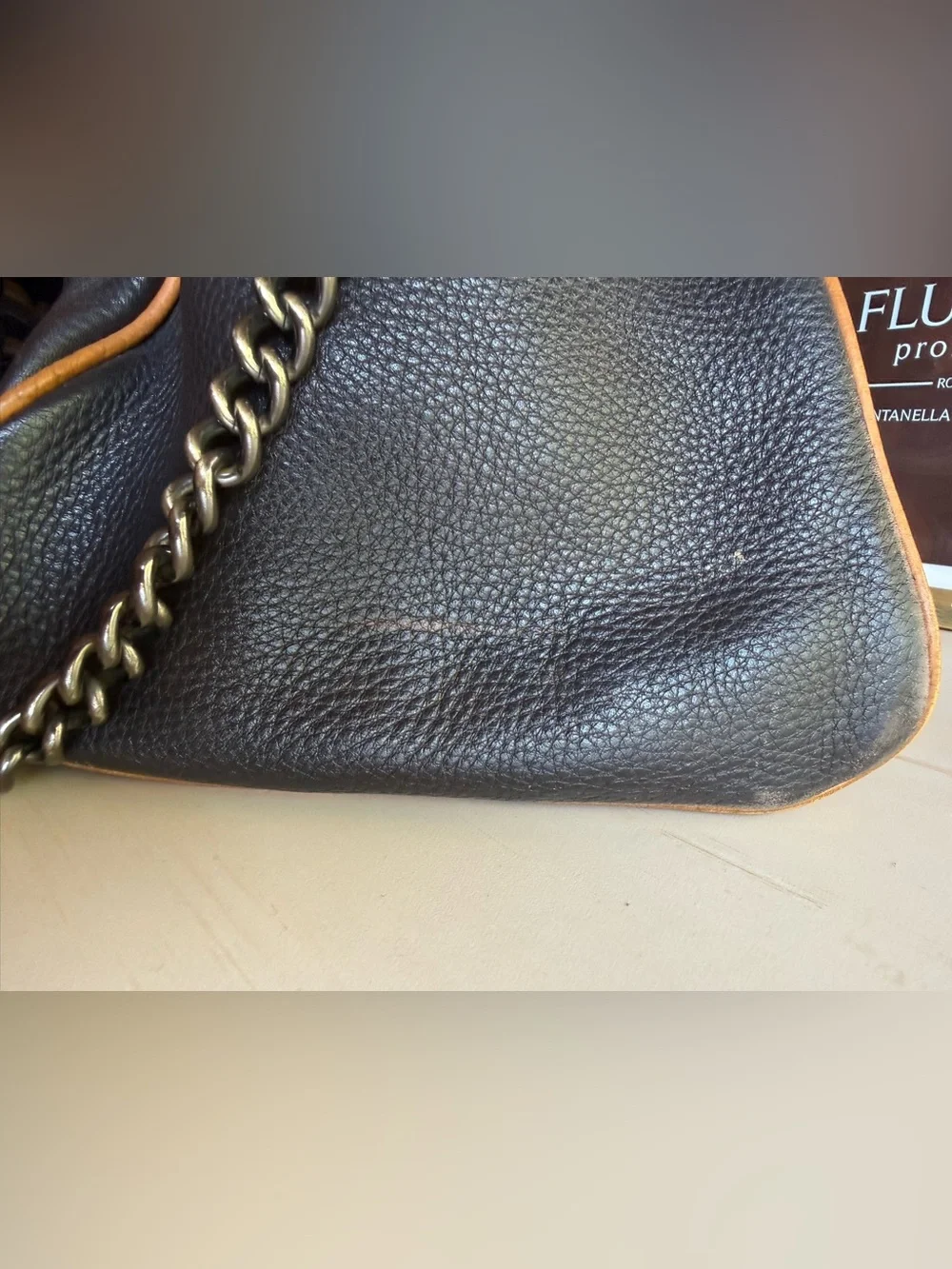 Vintage MCM mixed media satchel